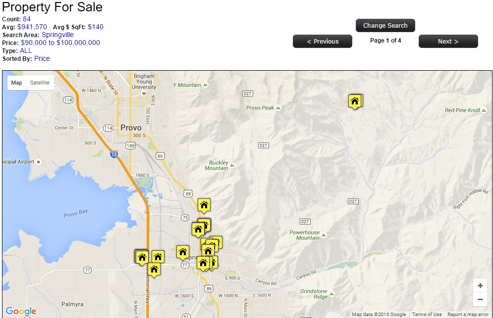 Casas en Venta en SPRINGVILLE Utah 8014770219